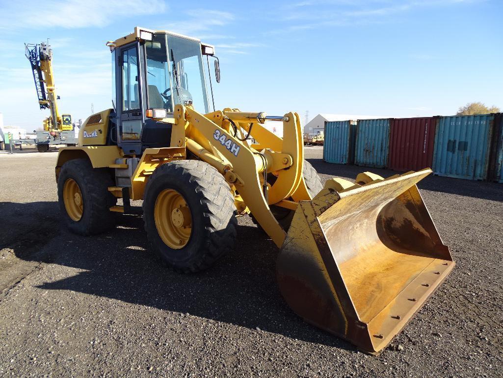 2004 John Deere 344H Wheel Loader, Quick Coupler, 17.5R25 Tires, County Unit, Hour Meter Reads: