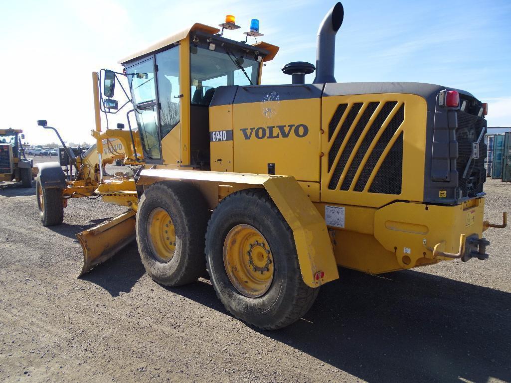 2007 Volvo G940 Motor Grader, 16' Moldboard, Rylind Front Lift Group, A/C Cab, 14.00-R24 Tires,