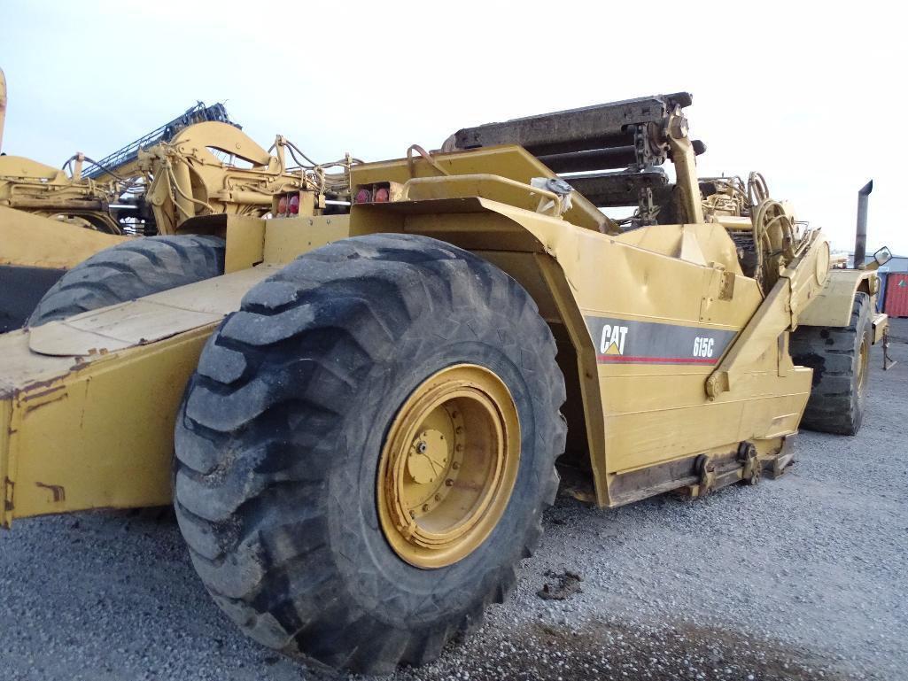 1990 Caterpillar 615C Paddle Scraper, 29.5-25 Tires, Hour Meter Reads: 3160, S/N: 5TF00338