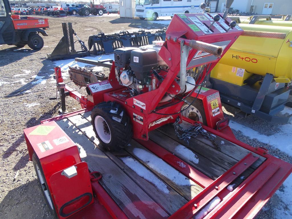 2013 Barreto 912 Walk-Behind Trencher w/ Honda Gas Engine, and 2013 Barreto S/A 4' x 6' Tilt Bed