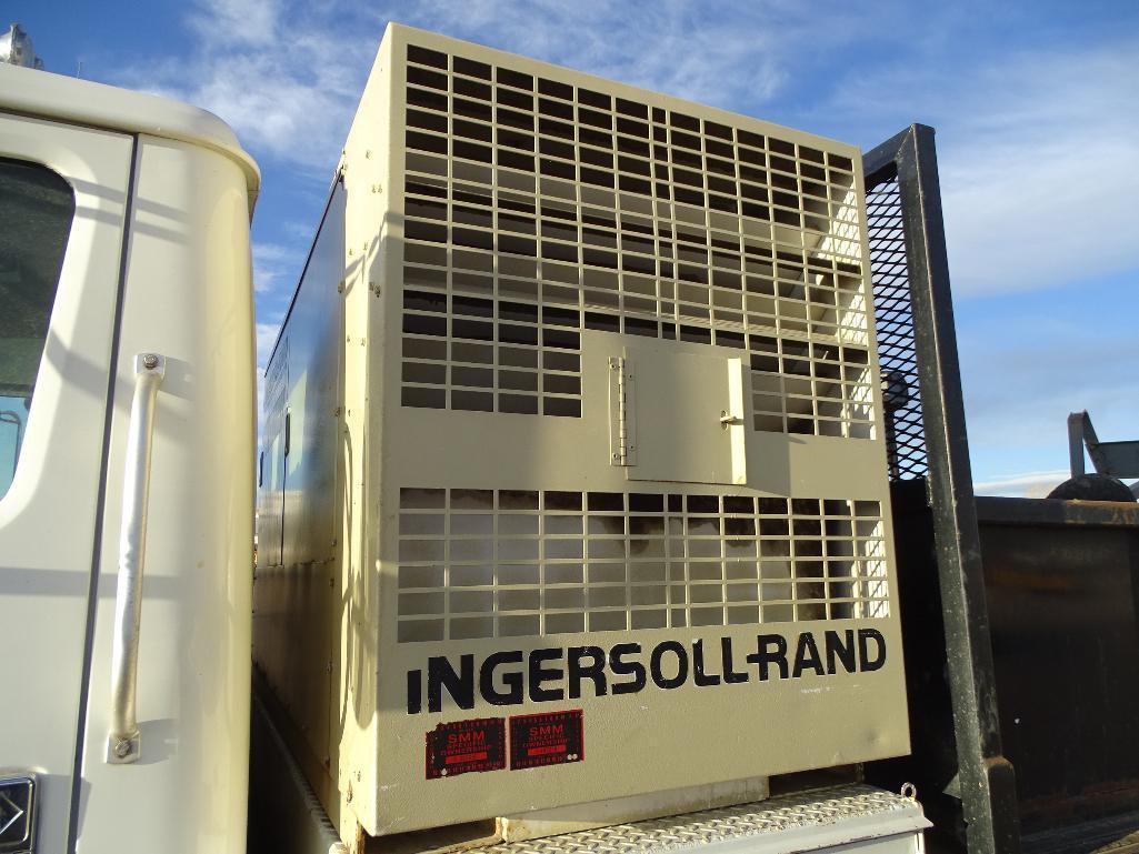 1998 INTERNATIONAL 4900 S/A Flatbed Truck, DT466E, Automatic, Ingersoll Rand 160 CFM Diesel Air