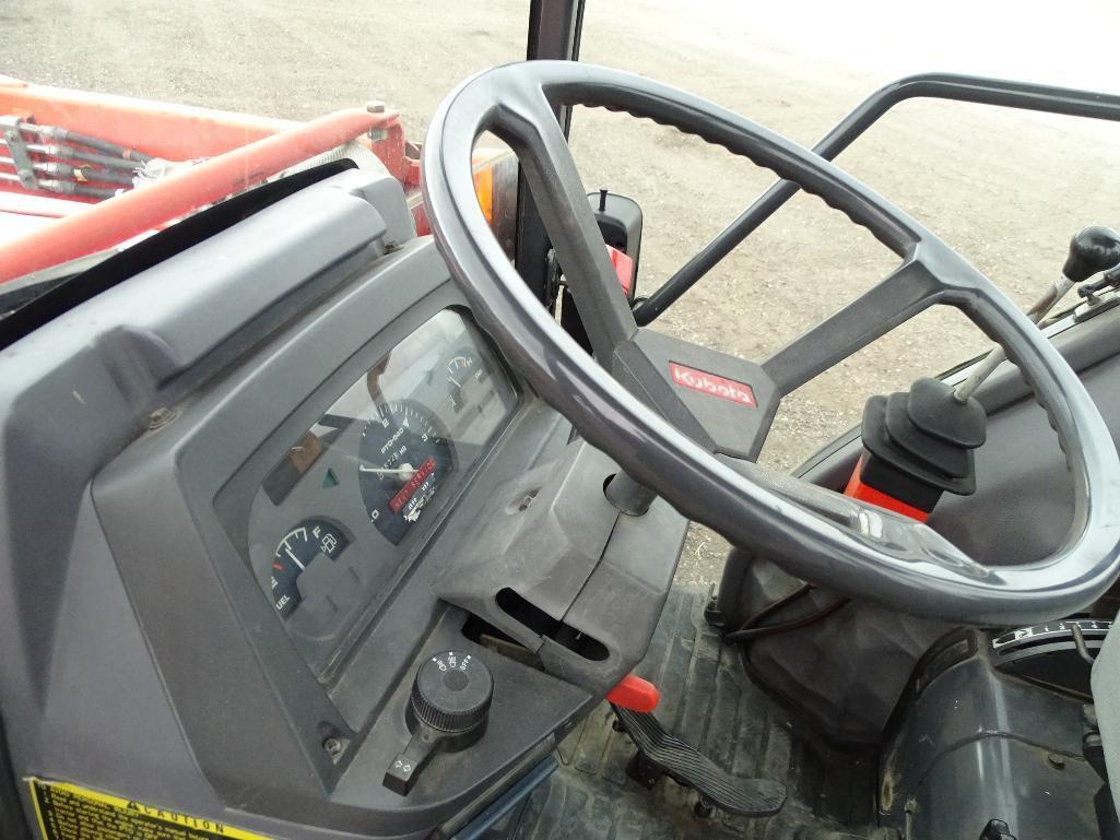 Kubota L4310 4WD Tractor/Loader, Hydrostatic, Enclosed Cab, 3-Pt, PTO, LA681 Loader Assembly, 59in