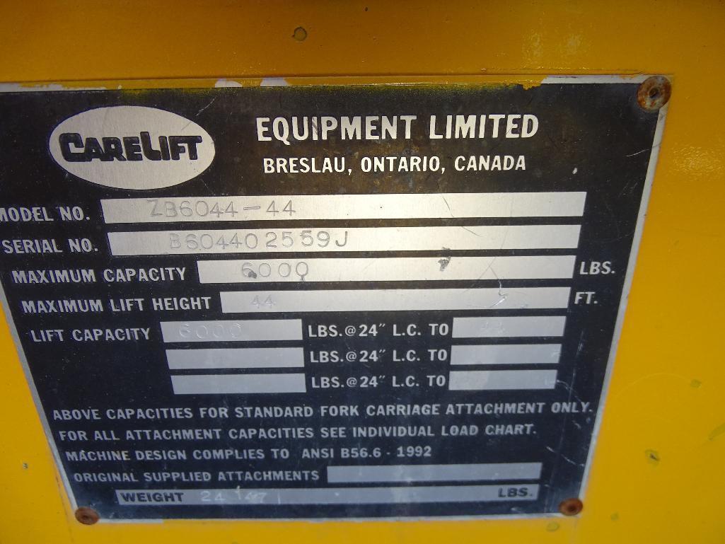 Carelift ZB644-44 Telescopic Forklift, 4WD, 6000 LB Capacity, 44' Reach, 3-Stage Boom, Cummins