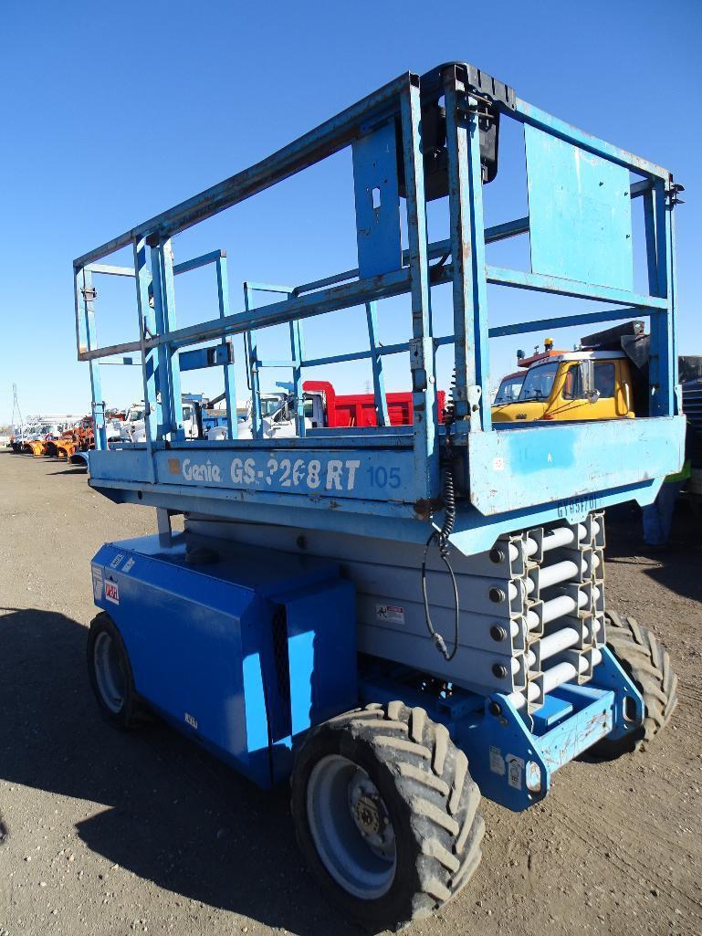 Genie 3268RT 4WD Rough Terrain Scissor Lift, 32' Lift, Diesel