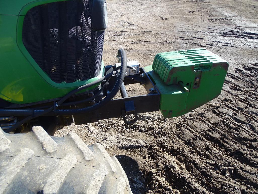 2008 John Deere 5525 4WD Agricultural Tractor, Enclosed Cab w/ Heat & A/C, Alamo Side Sickle Bar