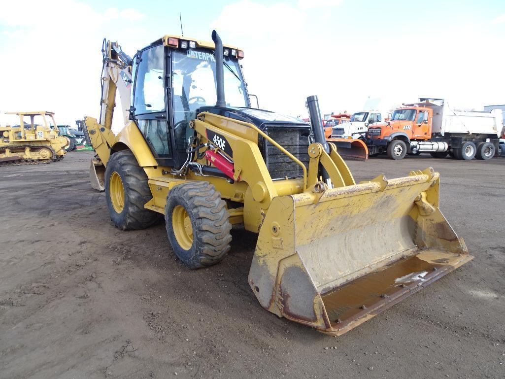 2011 Caterpillar 450E 4WD Loader/Backhoe, Auxiliary Hydraulics, 4-in-1 Bucket, EROPS, Heat & A/C,