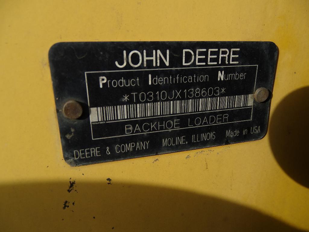 2007 John Deere 310J 4WD Loader/ Backhoe, Extendahoe, EROPS, 16in Hoe Bucket, Hour Meter Reads: