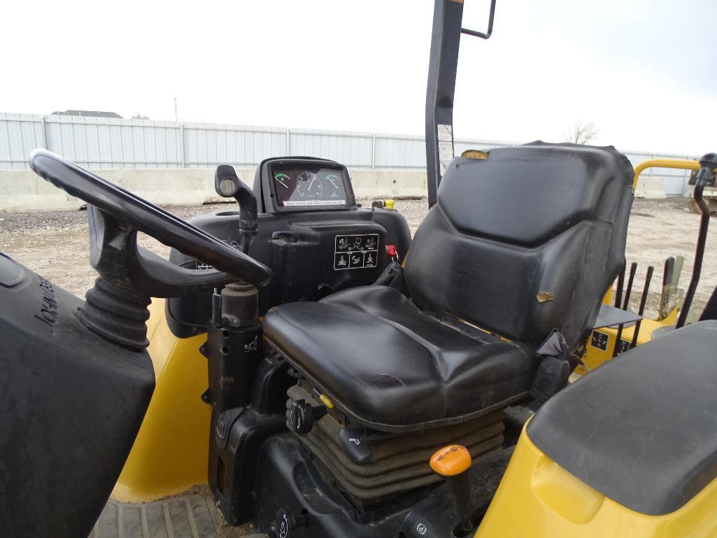 John Deere 110 4WD Loader/ Backhoe, Front & Rear Auxiliary Hydraulics, ROPS, 17in Hoe Bucket, Engine