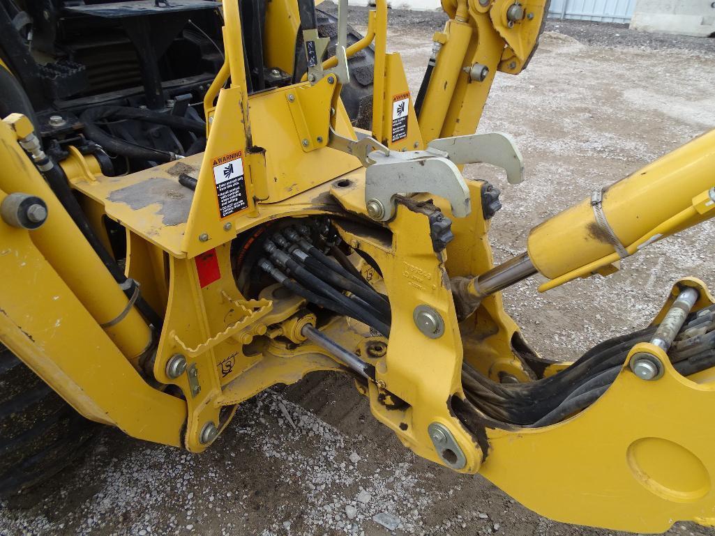 John Deere 110 4WD Loader/ Backhoe, Front & Rear Auxiliary Hydraulics, ROPS, 17in Hoe Bucket, Engine