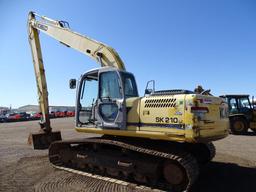 Kobelco SK210LC Hydraulic Excavator, Long Reach, 32in TBG, 58in Bucket, Hour Meter Reads: 5321, S/N: