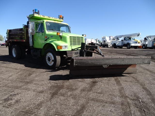 1996 INTERNATIONAL 4900 S/A Dump Truck, DT466 Diesel, Automatic, Spring Suspension, 10' Dump Box w/