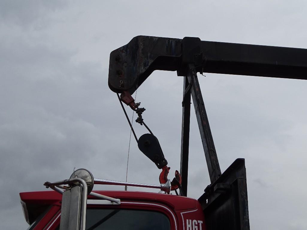 1987 GMC BRIGADIER T/A Crane Truck, Cummins Diesel, Manual Transmission, Hendrickson Spring