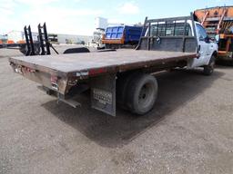 2001 FORD F450 XL Super Duty 4x4 Flatbed Truck, Power Stroke V8 Diesel, Automatic, 14' Steel Bed,