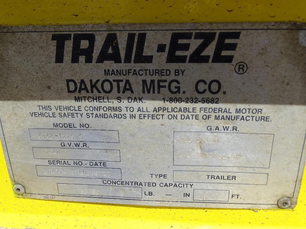 1990 TRAIL-EZE 5548-1229WS T/A Hydraulic Tail Trailer, 48' x 102in Removable 21' Well To Convert To