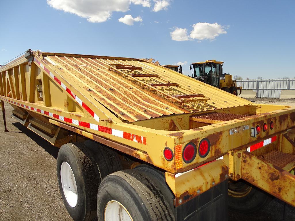 1991 RANCO T/A Belly Dump Trailer, Double Gate, Spring Suspension, Tarp, 70,000 LB GVWR, 11R22.5