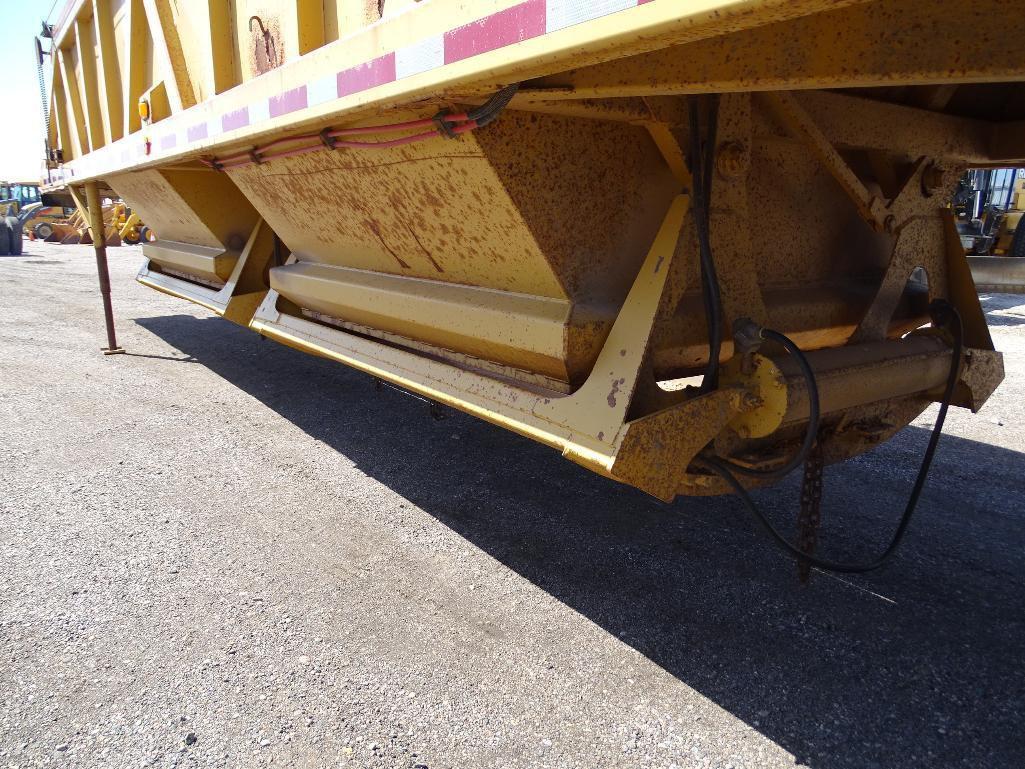 1991 RANCO T/A Belly Dump Trailer, Double Gate, Spring Suspension, Tarp, 70,000 LB GVWR, 11R22.5