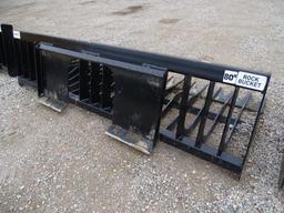 New Brute 80in Rock Bucket w/ 4in Tine Spacing To Fit Skid Steer Loader