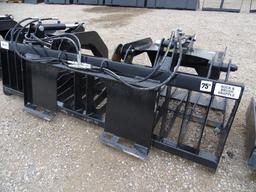 New Brute 75in Rock & Brush Grapple w/ 4in Tine Spacing To Fit Skid Steer Loader