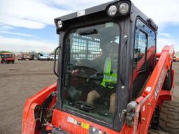 2016 Kubota SSV75HRC Skid Steer Loader, Enclosed Cab w/ Heat & A/C, 2-Speed, Auxiliary & High Flow