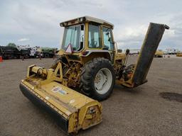 Tiger 4WD Tractor, Enclosed Cab, Diesel, PTO, 3-Pt, 8' Rear Mower, Side Flail Mower, Hour Meter