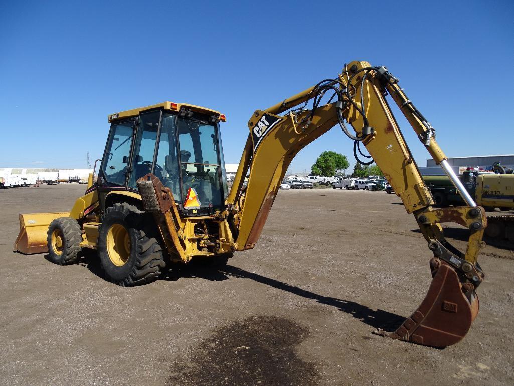 2004 Caterpillar 420D 4WD Loader/ Backhoe, Extendahoe, Auxiliary Hydraulics, EROPS, A/C, 24in Hoe