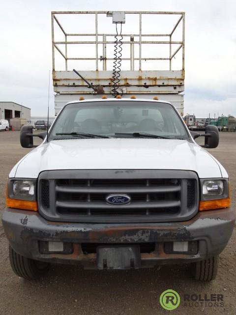 1999 FORD F550 Super Duty Platform Truck, Powerstroke V8 Diesel, 5-Speed Transmission, Tesco 28'