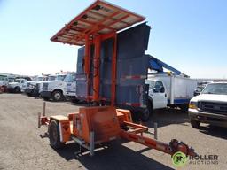 1997 DOT SIGN Towable Message Board, Solar Powered w/ Batteries & Computer, Ball Hitch