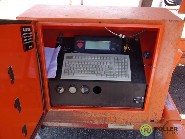 1997 DOT SIGN Towable Message Board, Solar Powered w/ Batteries & Computer, Ball Hitch