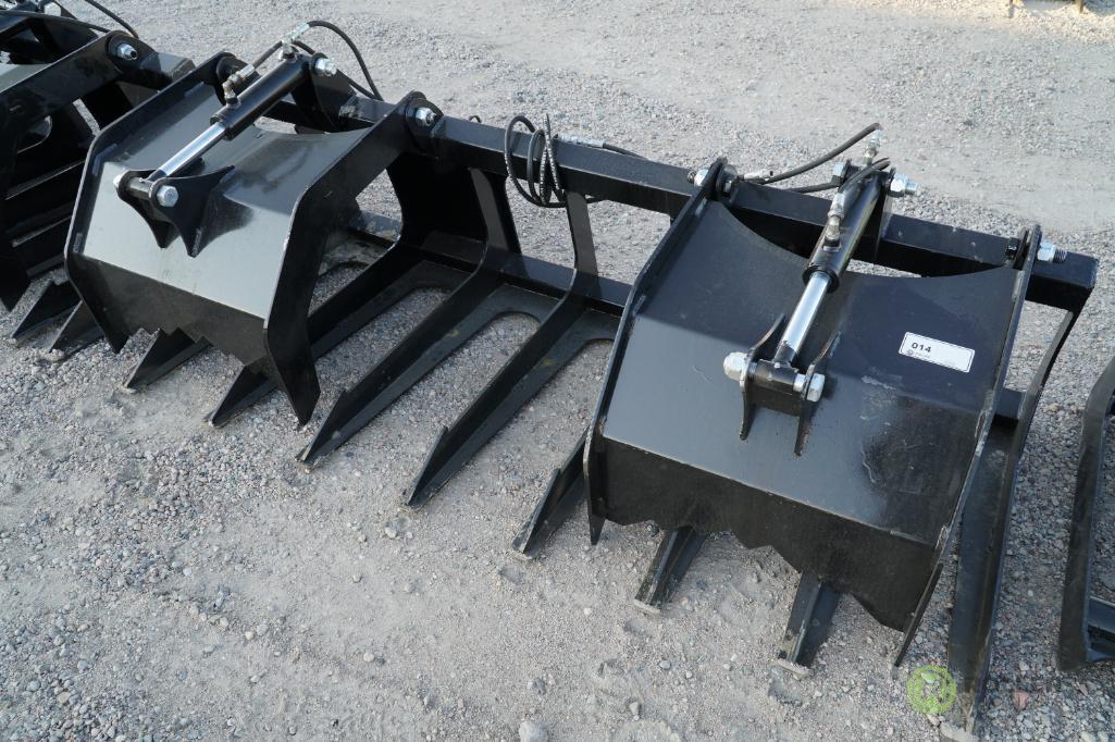 New Brute 82in Skeleton Grapple w/ 4in Tine Spacing To Fit Skid Steer Loader