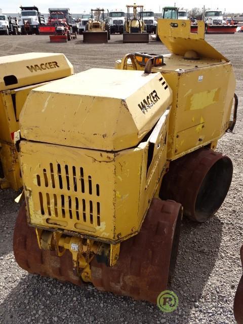 Wacker RT Walk-Behind Trench Compactor, Lombardini Diesel, 32in Double Drums, w/ Remote, Hour Meter