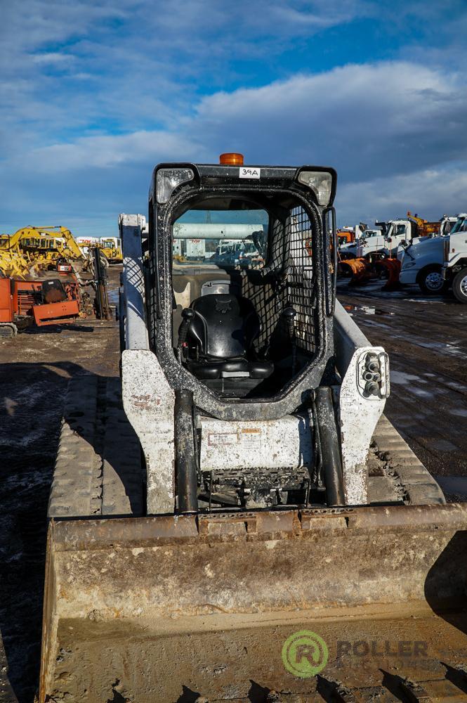 2014 Bobcat T650 Crawler Skid Steer Loader, Auxiliary Hydraulics, 18in Rubber Tracks, 72in Bucket,