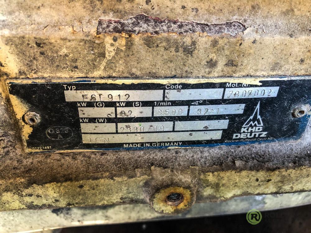 Ingersoll Rand Towable Air Compressor, 375 CFM, Deutz Diesel, Pintle Hitch, S/N: 182460V90408