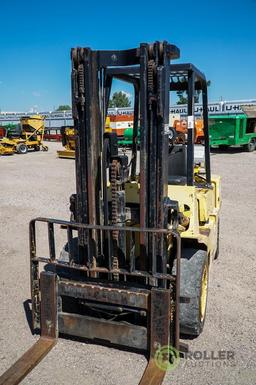 Hyster H50XL Propane Forklift, 4400 LB Capacity, 187in Lift Height, 3-Stage Mast, Side Shift,