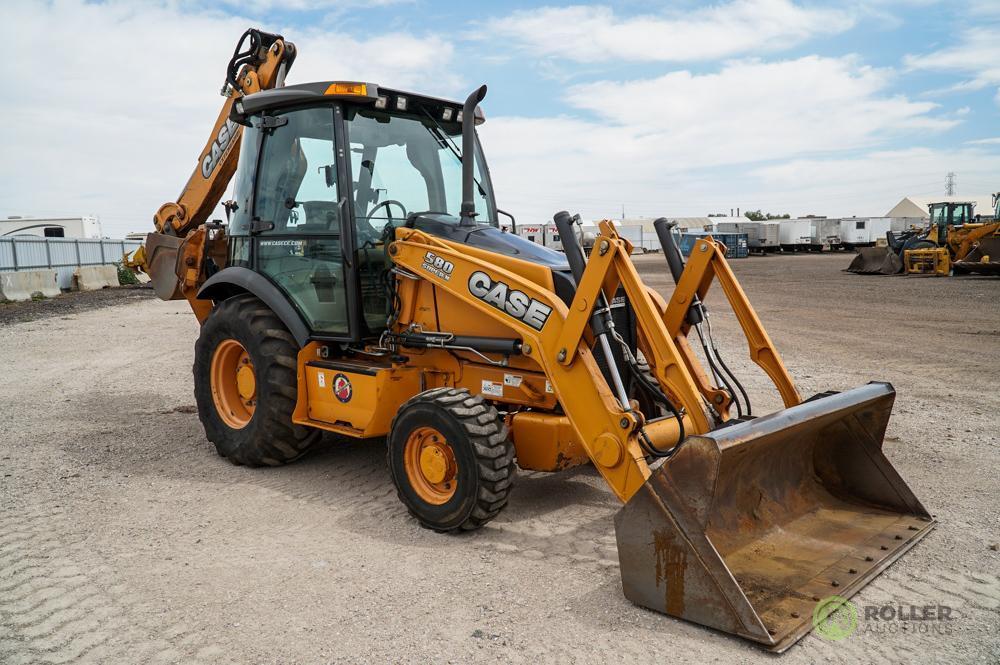 2012 Case 580 Super N 4WD Loader/Backhoe, Extendahoe, Auxiliary Hydraulics, EROPS, 30in Hoe Bucket,