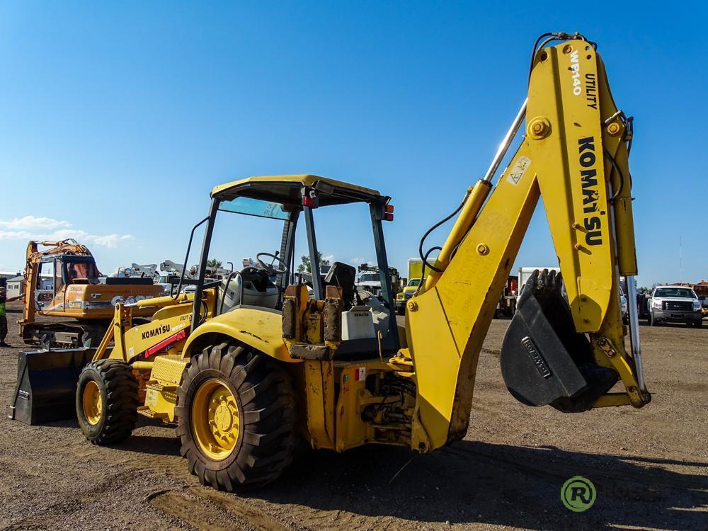 2000 Komatsu WB140-2 4WD Loader/Backhoe, Extendahoe, ROPS, 24in Hoe Bucket, Hour Meter Reads: 4860,