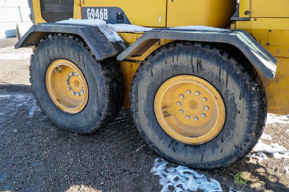 2013 Volvo G946B AWD Motor Grader, 16' Moldboard, Front Lift Group, 14.00-R24 Tires, County Unit,