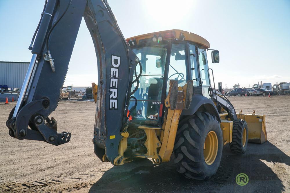 2010 JOHN DEERE 410J 4WD Loader/Backhoe, Extendahoe, Auxiliary Hydraulics, EROPS, Heat & A/C, No Hoe