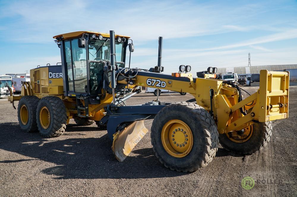 2008 JOHN DEERE 672D 6WD Motor Grader, Rear Ripper, 14' Moldboard, Accumulators, Henke Front Lift