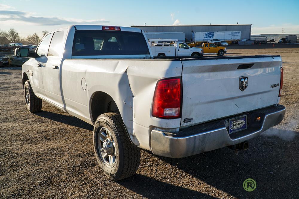 2015 DODGE RAM 2500 Heavy Duty 4x4 Crew Cab Pickup, Hemi 5.7L, Automatic, Runs But Needs