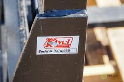 New Kival 48in Pallet Fork Attachment To Fit Skid Steer Loader, 4200 LB Capacity, Step Thru Frame