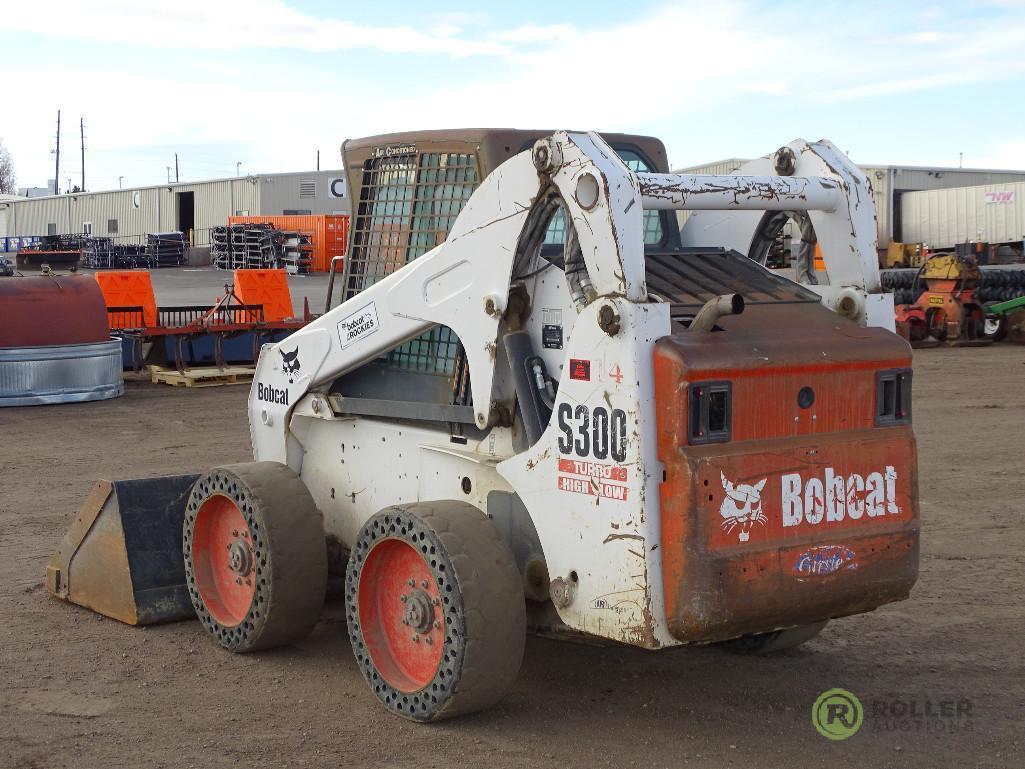 2004 BOBCAT S300 Skid Steer Loader, High Flow, Turbo, 78in Bucket, 48in Forks, Solid Tires, Hour