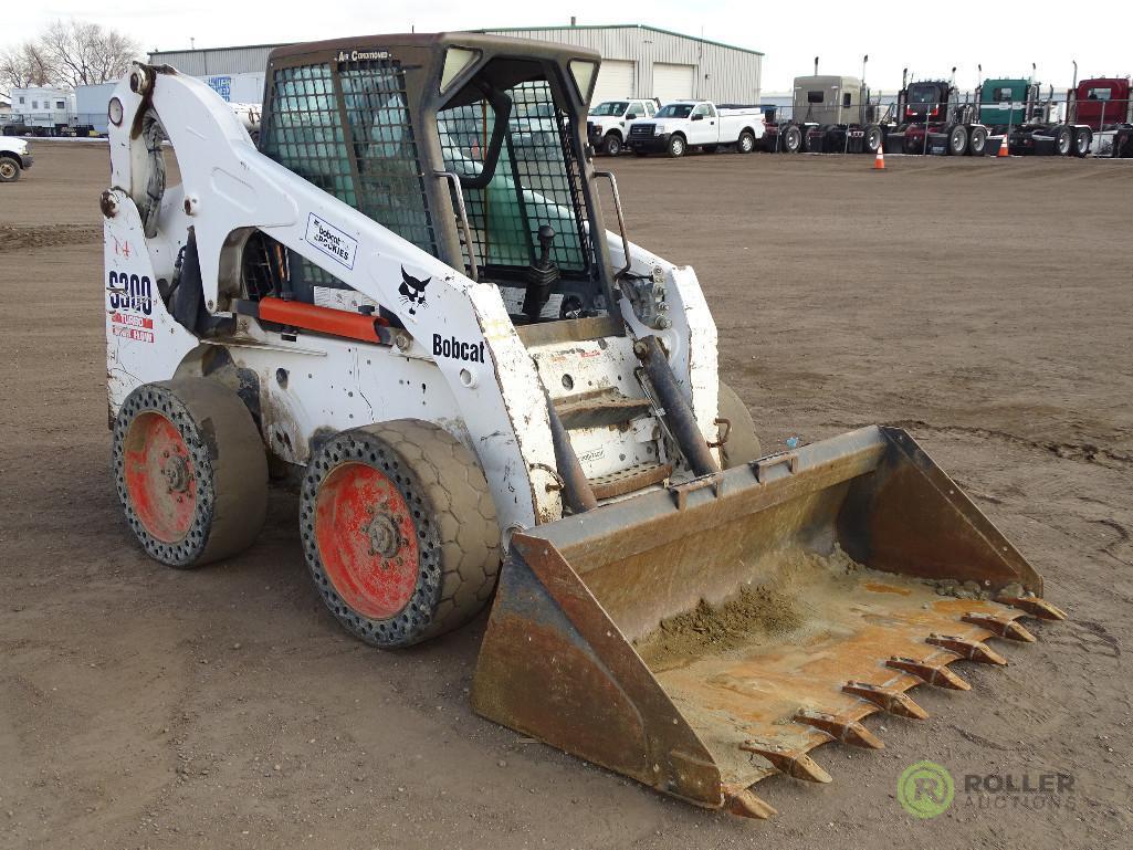 2004 BOBCAT S300 Skid Steer Loader, High Flow, Turbo, 78in Bucket, 48in Forks, Solid Tires, Hour