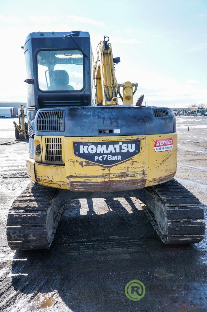 2007 KOMATSU PC78MR-6 Hydraulic Excavator, 18in Tracks, 91in Backfill Blade, 30in Bucket w/ Thumb,