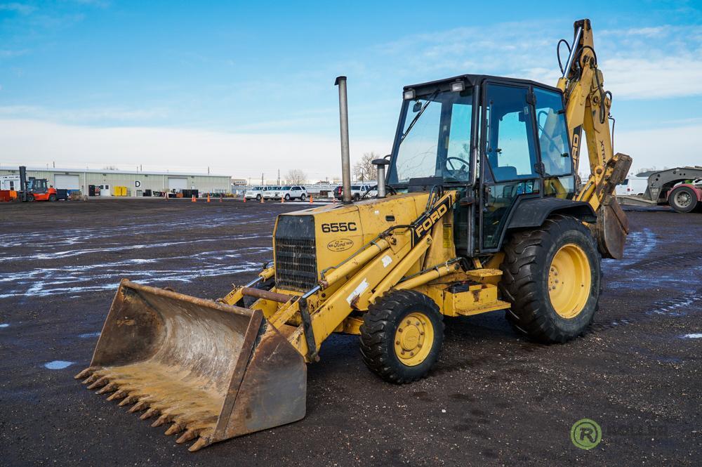 FORD 655C 4WD Loader/ Backhoe, Extendahoe, EROPS, 24in Hoe Bucket, Hour Meter Reads:6639,