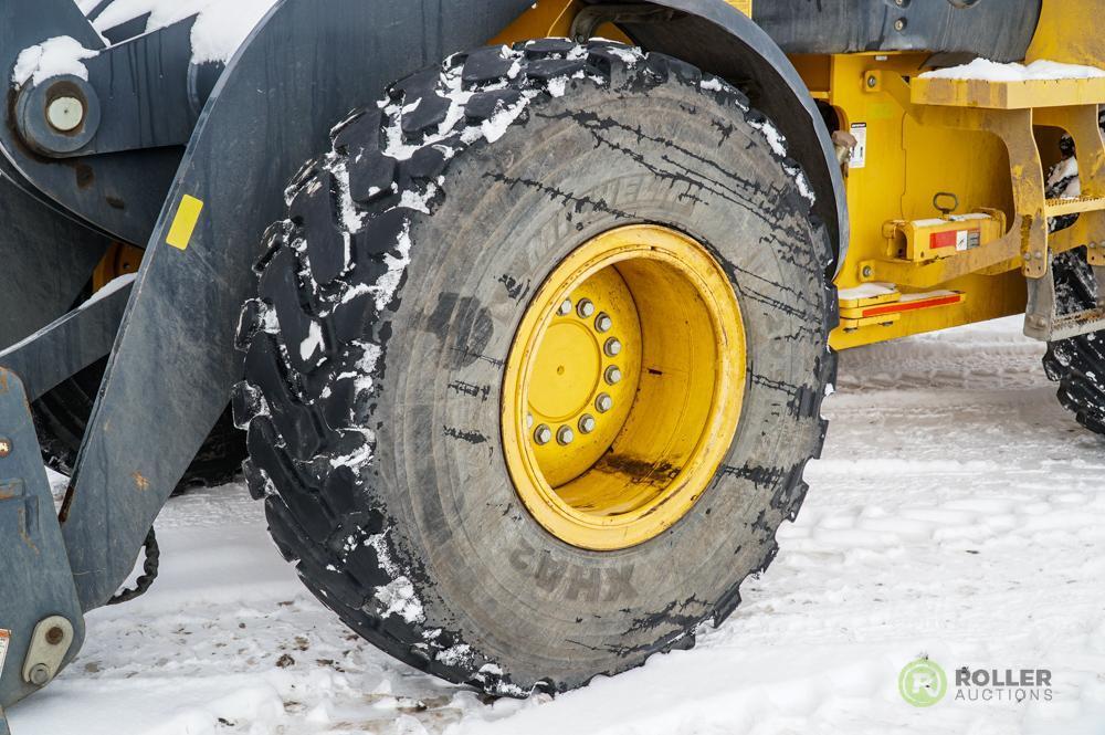 2012 JOHN DEERE 544K Wheel Loader, Cab w/ A/C & Heat, JRB Quick Coupler, 3rd Valve, 20.5-R25 Tires,