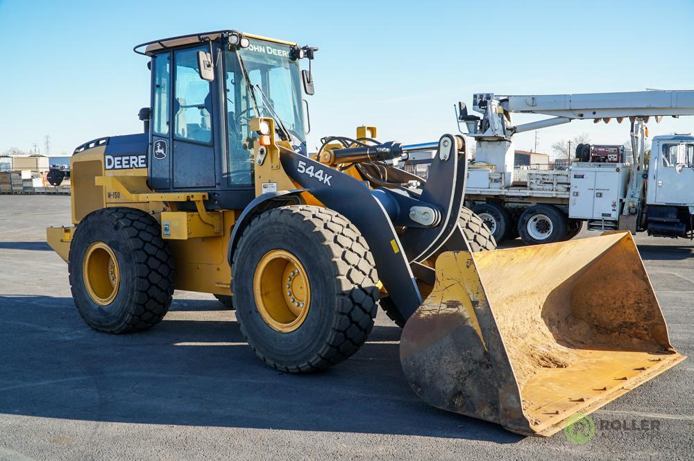 2012 JOHN DEERE 544K Wheel Loader, Cab w/ A/C & Heat, JRB Quick Coupler, 3rd Valve, 20.5-R25 Tires,