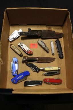 Box Lot Misc Knives, Approx 15 Pieces