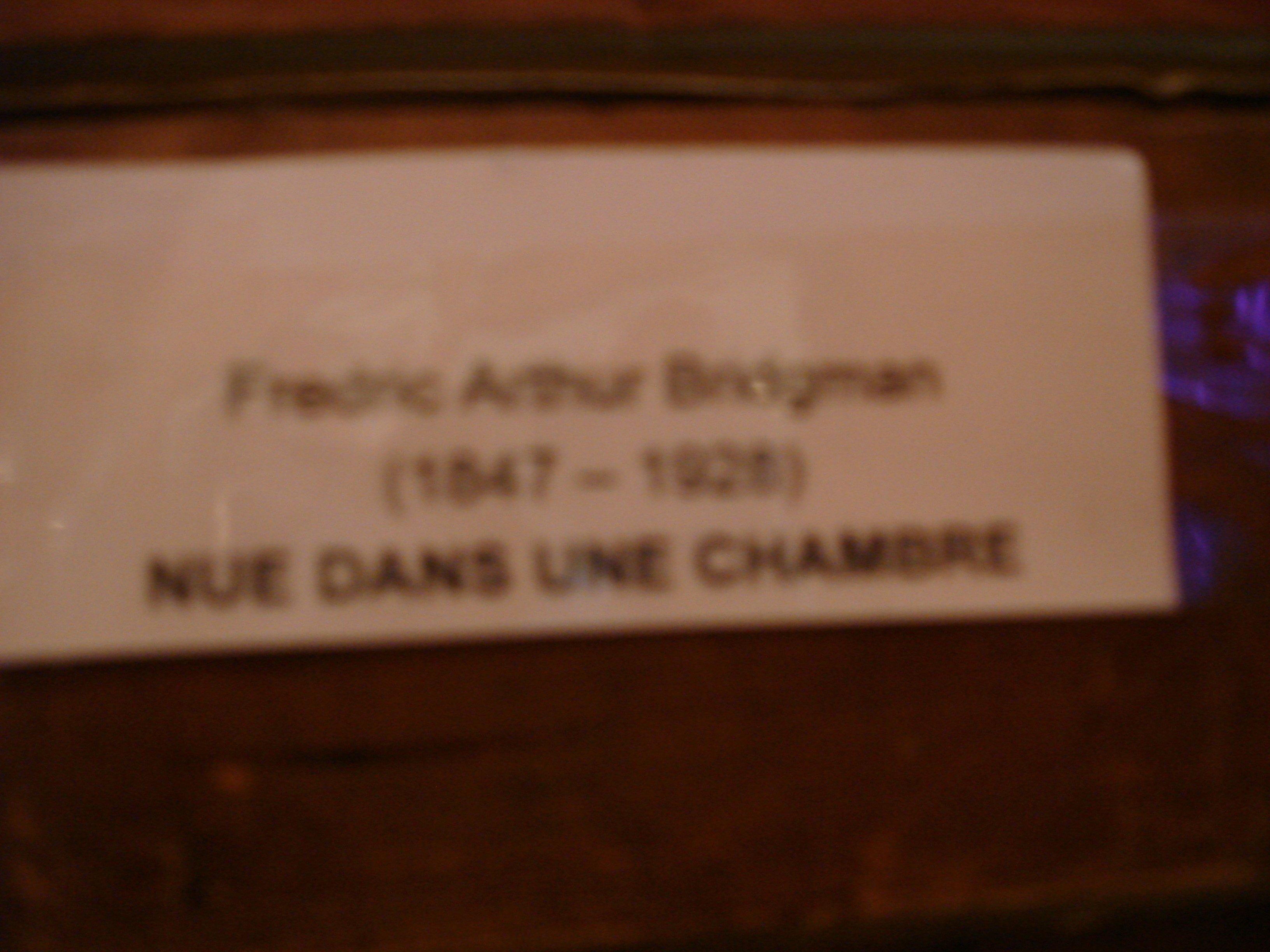 "Nue Dans Une Chambre" h 35.5 x w 19.5