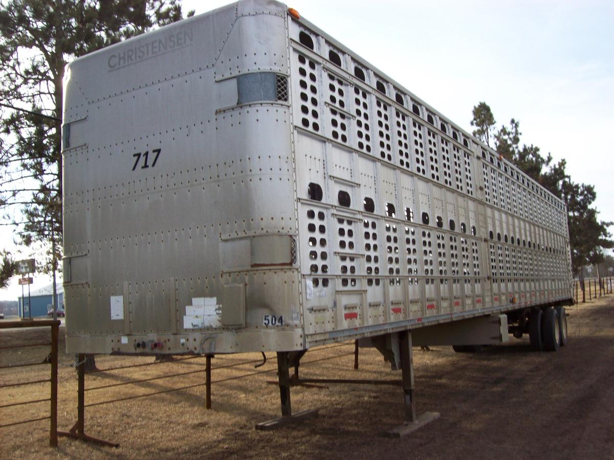 1995 Wilson 53' Livestock Semi Trailer Title Here Non Expiring Plate L479