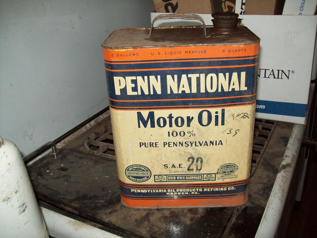 Penn National 2 gallon oil can